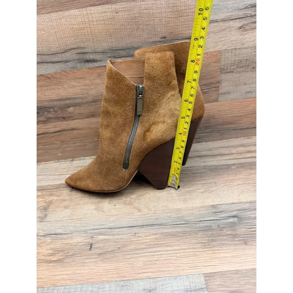 Saint Laurent Niki 85 Ankle Size 6.5-7 EU37 Boots Brown Suede Leather